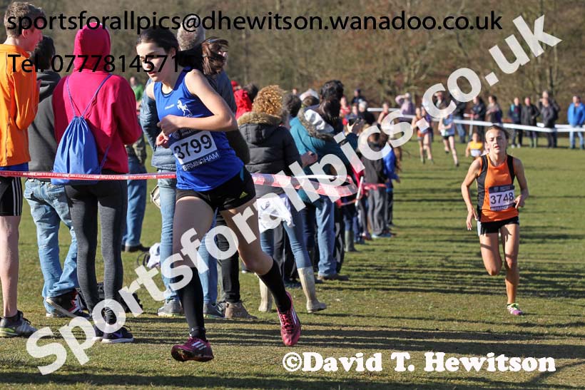 Girls under-15s Inter Counties Cross Country,  Cofton Park, Birmingham. Photo: David T. Hewitson/Sports for All Pics